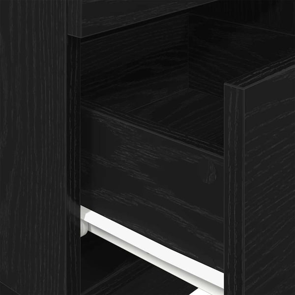 vidaXL sengebord med 2 skuffer 36x36x68 cm sort