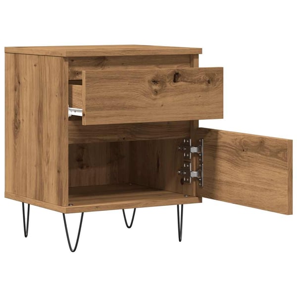 vidaXL Nattbord 2 stk artisan eik 40x35x50 cm konstruert tre