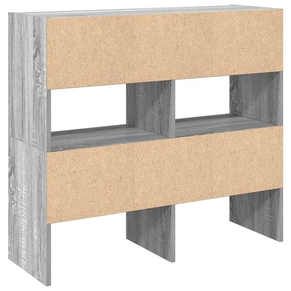 vidaXL Skostativer 2 stk stablebar grå sonoma 89,5x30x40 cm