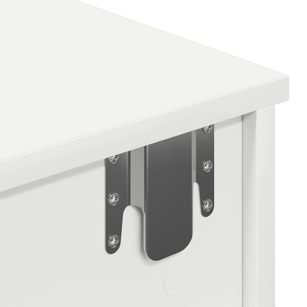 vidaXL Vegghylle med skuffer hvit 100x37,5x19 cm konstruert tre