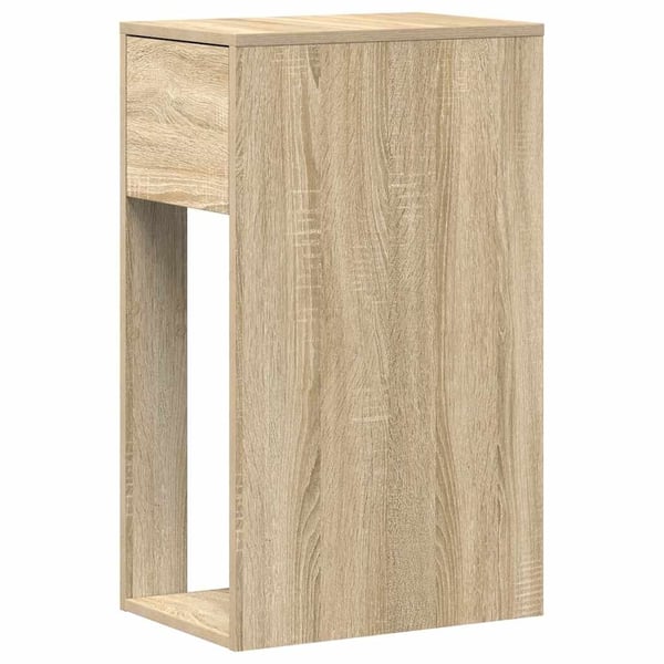 vidaXL Computertårnstativ med skuffe 30x44x74 cm sonoma-eg