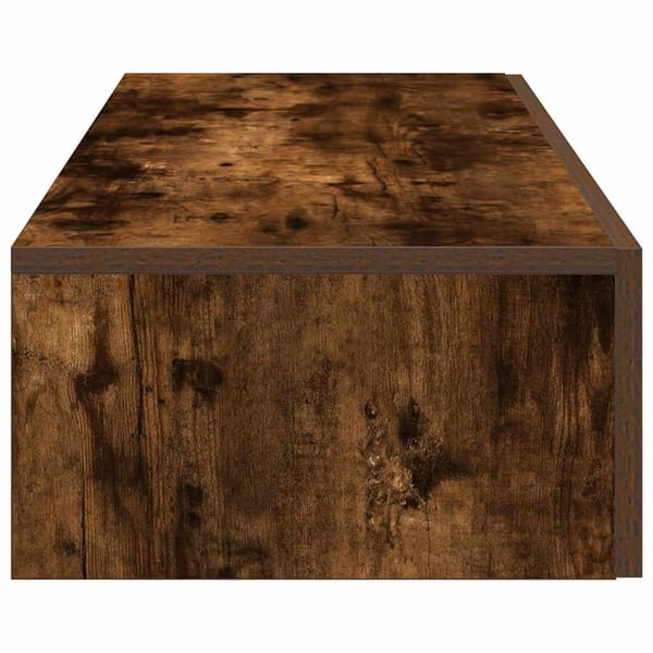vidaXL Vegghylle med skuffer røkt eik 60x26,5x15 cm konstruert tre