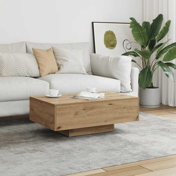 vidaXL Salongbord artisan eik 85x55x31 cm konstruert tre