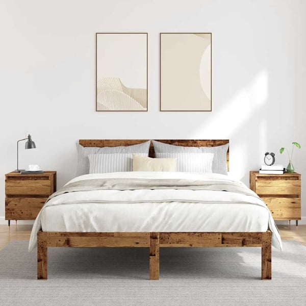vidaXL Nattbord 2 stk gammelt tre 40x35x50 cm konstruert tre