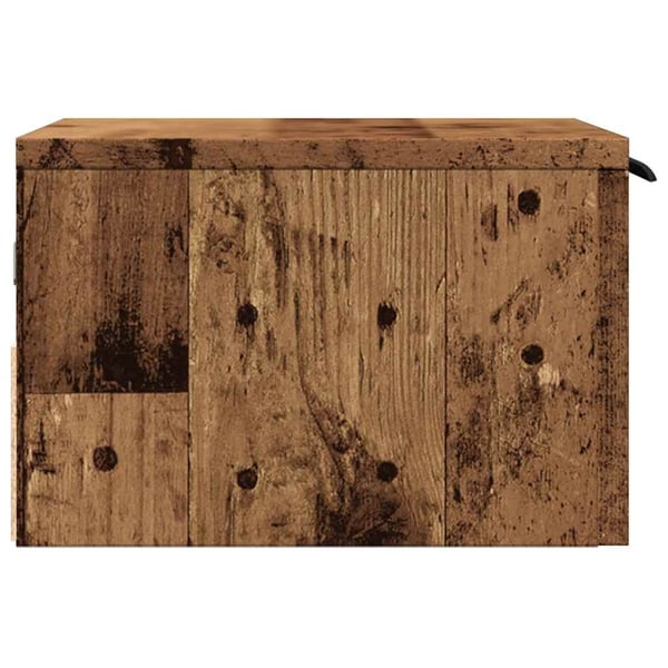vidaXL Veggmontert nattbord gammelt tre 34x30x20 cm