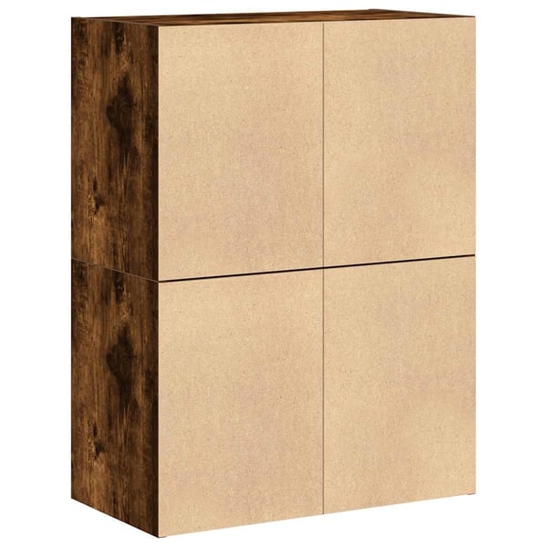 vidaXL Skap med 2 skuffer 2 stk røkt eik 60x31x40 cm konstruert tre