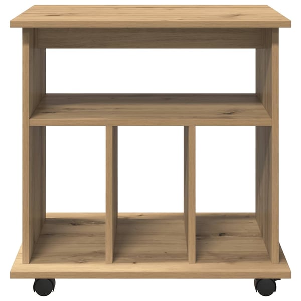 vidaXL Rulleskap artisan eik 60x53x72 cm konstruert tre