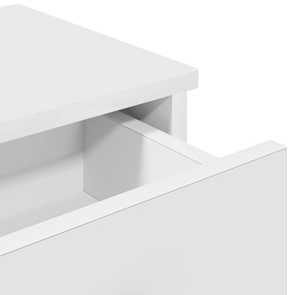 vidaXL Vegghylle med skuffer hvit 60x28x15 cm konstruert tre