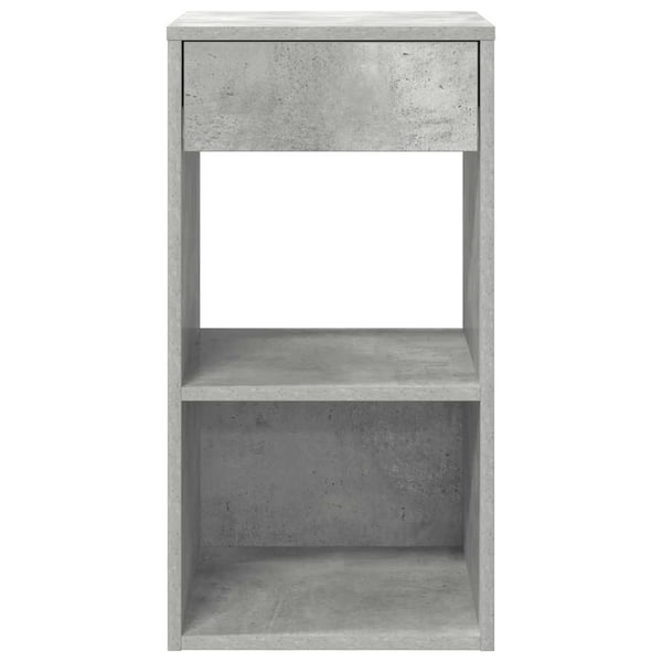 vidaXL Nattbord med skuff betonggrå 35x34x66,5 cm