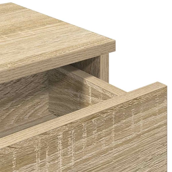 vidaXL Vegghylle med skuffer sonoma eik 100x37,5x19 cm konstruert tre