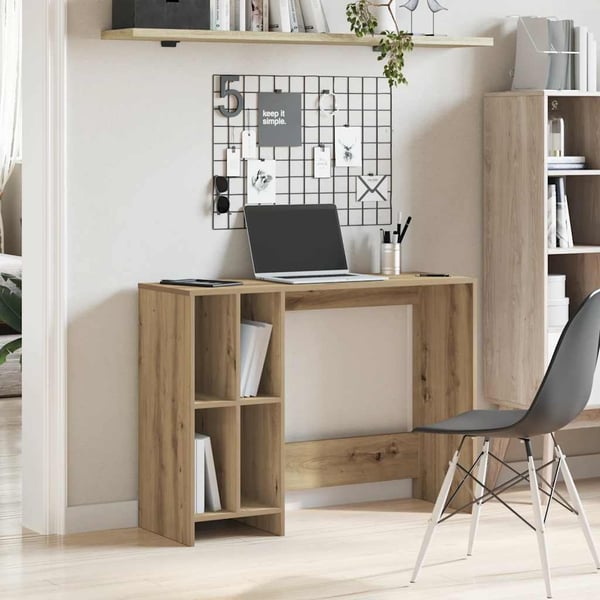 vidaXL Skrivebord artisan eik 102,5x35x75 cm konstruert tre