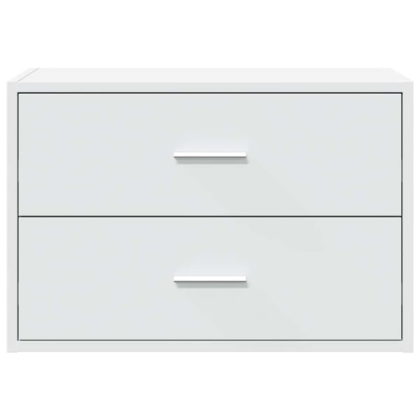 vidaXL Skap med 2 skuffer hvit 60x31x40 cm konstruert tre