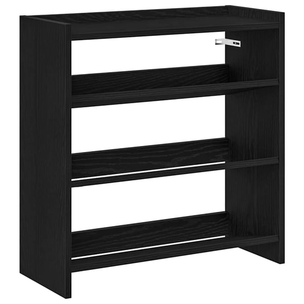 vidaXL Skohylle svart 60x25x62 cm konstruert tre