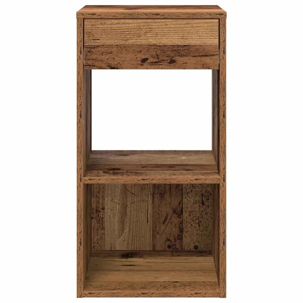 vidaXL sengeborde med skuffe 2 stk. 35x34x66,5 cm antikt træ