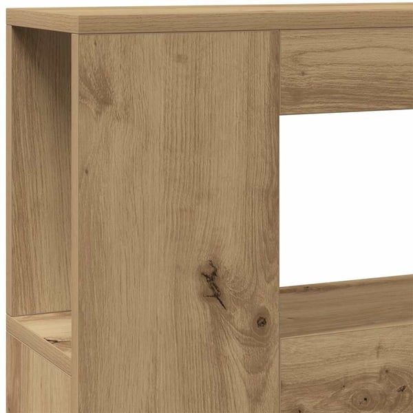 vidaXL Sengegavl med LED artisan eik 200x18,5x103,5 cm konstruert tre