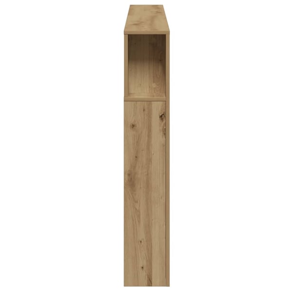 vidaXL Sengegavl med LED artisan eik 200x18,5x103,5 cm konstruert tre
