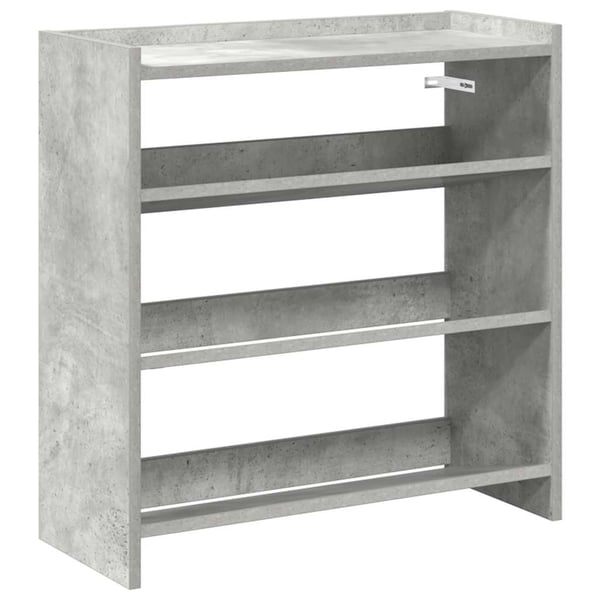 vidaXL Skohylle betonggrå 60x25x62 cm konstruert tre