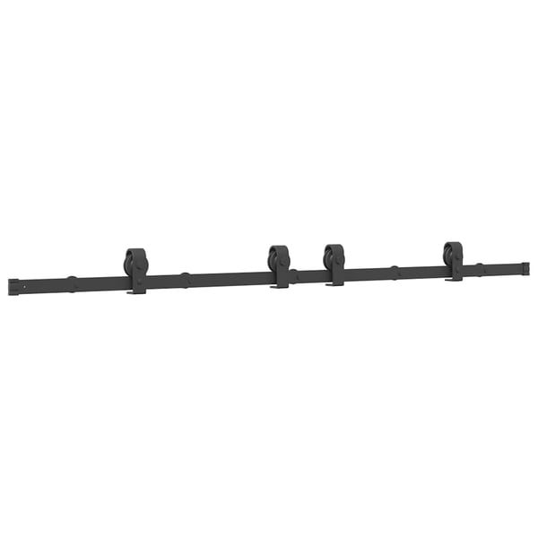 vidaXL Utstyr for skyvedør 183 cm stål svart