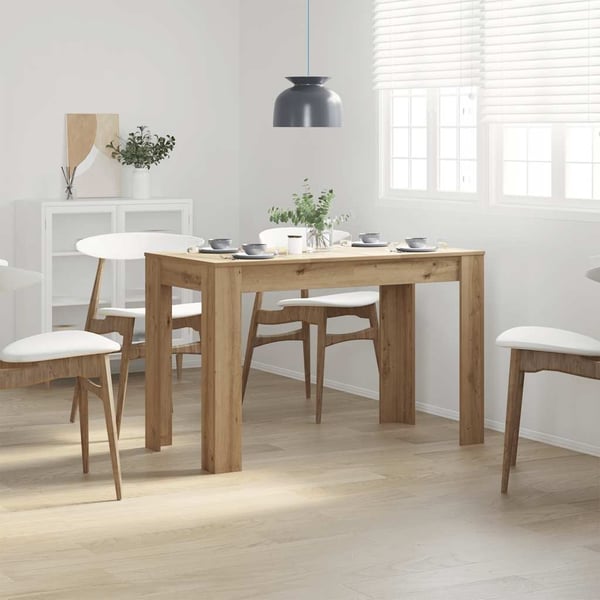 vidaXL Spisebord artisan eik 120x60x76 cm konstruert tre