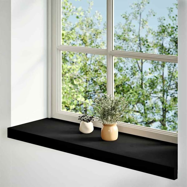 vidaXL Vinduskarmer 2 stk mørkebrun 90x25x2 cm heltre eik