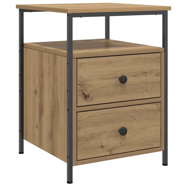 vidaXL sengebord 44x45x60 cm konstrueret træ kunsteg