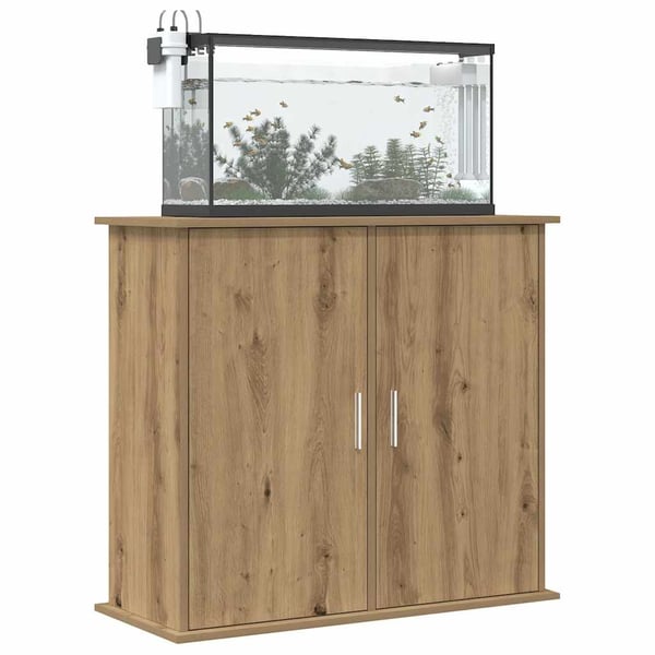 vidaXL Akvariestativ håndverkseik 81x36x73 cm konstruert tre