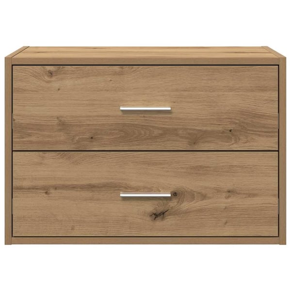 vidaXL Skap med 2 skuffer artisan eik 60x31x40 cm konstruert tre