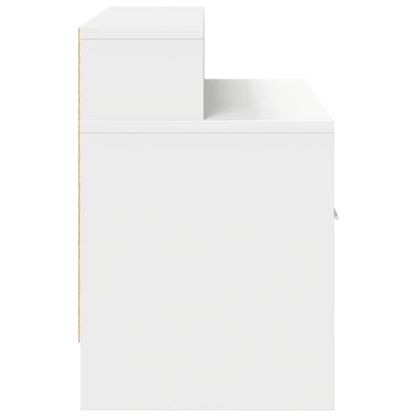 vidaXL sengebord med skuffe 51x31x47 cm hvid