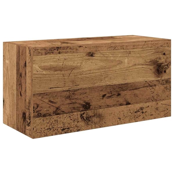 vidaXL Veggskap til baderom gammelt tre 60x25x30 cm konstruert tre