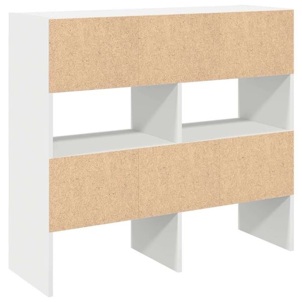 vidaXL Skostativer 2 stk stablebar hvit 89,5x30x40 cm