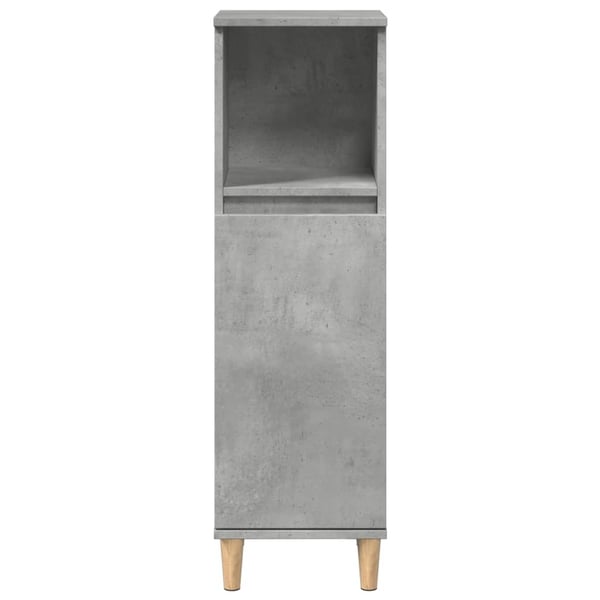 vidaXL Baderomsskap betonggrå 30x30x100 cm konstruert tre
