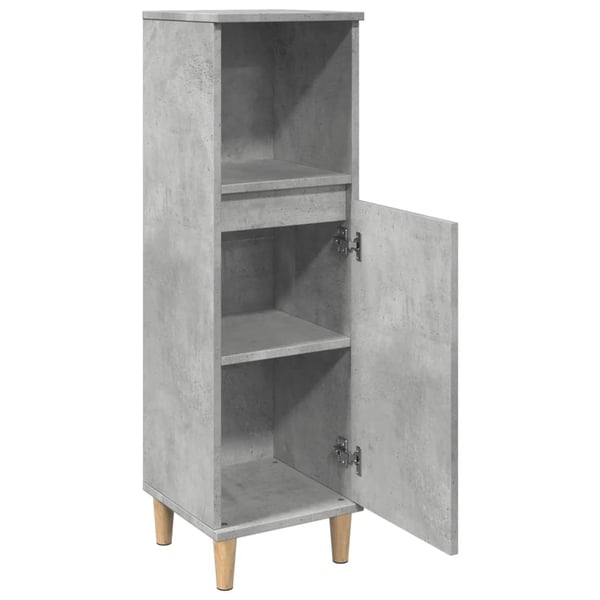 vidaXL Baderomsskap betonggrå 30x30x100 cm konstruert tre