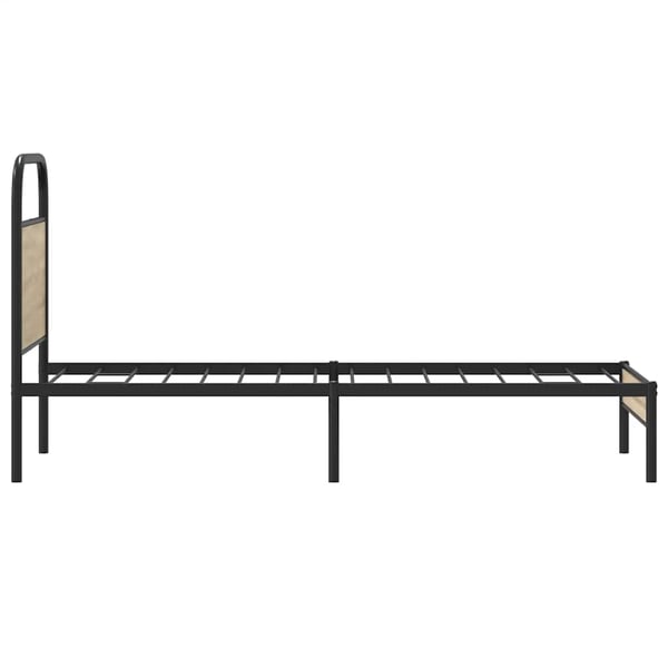 vidaXL Sengeramme uten madrass røkt eik 80x200 cm konstruert tre