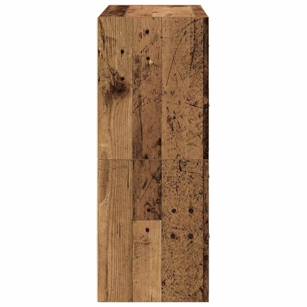 vidaXL Skap med 2 skuffer 2 stk gammelt tre 60x31x40 cm konstruert tre
