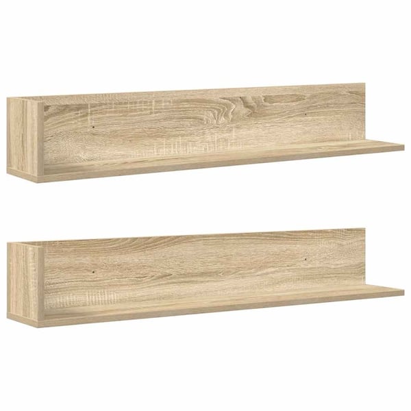 vidaXL Seinähyllyt 2 kpl Sonoma Oak 100x16,5x16,5 cm Engineered Wood