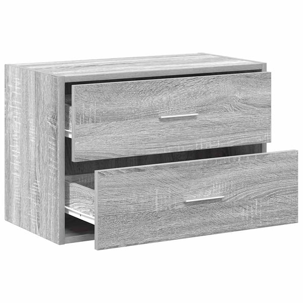 vidaXL kaappi 2 laatikolla harmaa Sonoma 60x31x40 cm tekninen puu