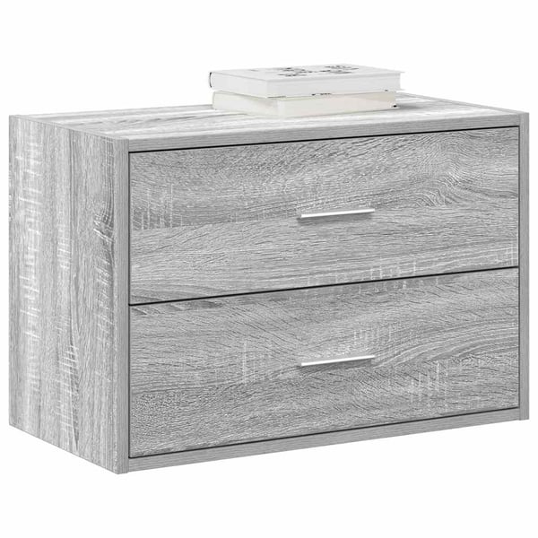 vidaXL kaappi 2 laatikolla harmaa Sonoma 60x31x40 cm tekninen puu