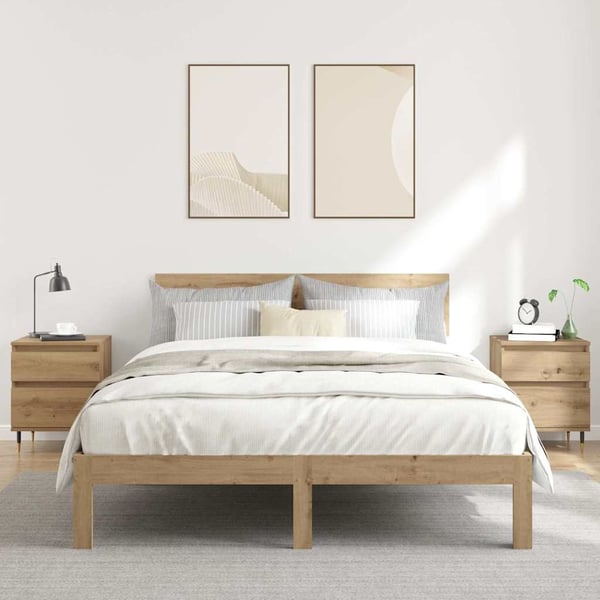 vidaXL Nattbord 2 stk artisan eik 40x35x50 cm konstruert tre