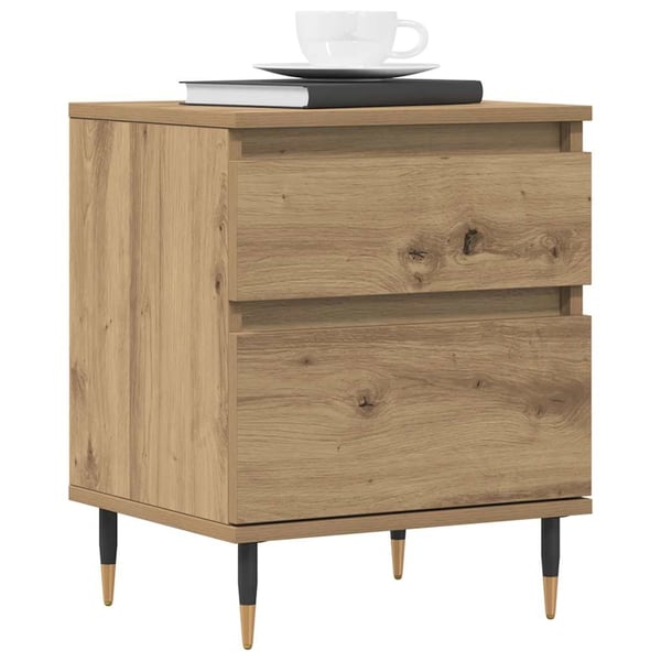 vidaXL Nattbord 2 stk artisan eik 40x35x50 cm konstruert tre