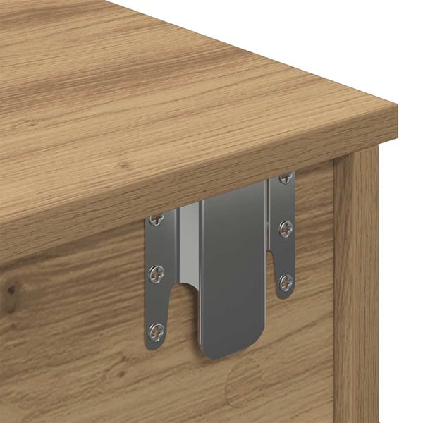 vidaXL Vegghylle med skuffer artisian eik 100x37,5x19cm konstruert tre