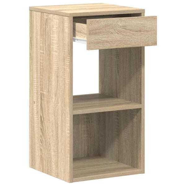 vidaXL Nattbord med skuff 2 stk sonoma eik 35x34x66,5 cm