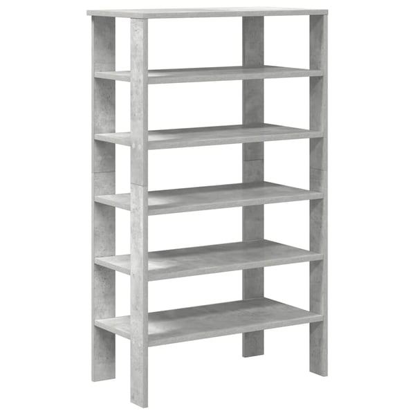 vidaXL Skohylle betonggrå 61x32x105 cm konstruert tre