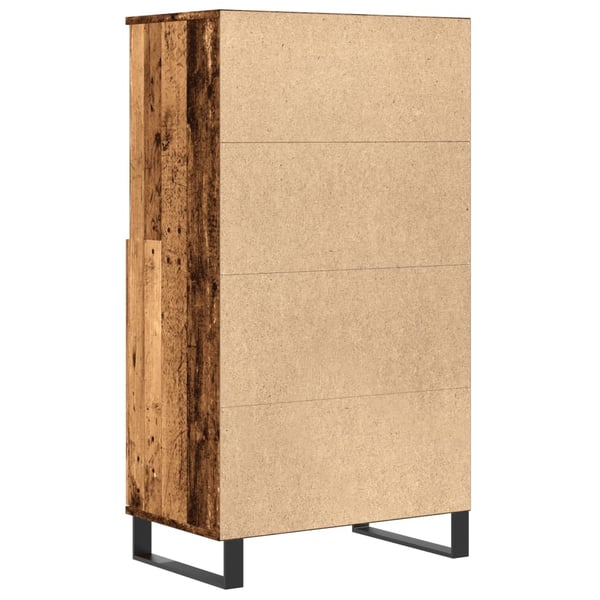vidaXL Kaappi vanha puu 60x36x110 cm tekninen puu