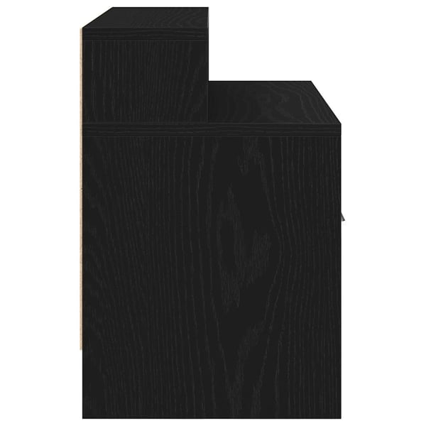vidaXL Nattbord med skuff 2 stk svart eik 51x31x47 cm