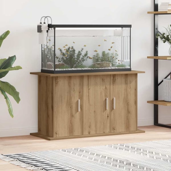 vidaXL Akvariebänk artisan ek 101x41x58 cm konstruerat trä