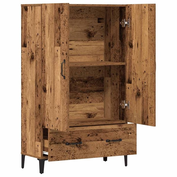 vidaXL Highboard gammelt tre 70x31x115 cm konstruert tre