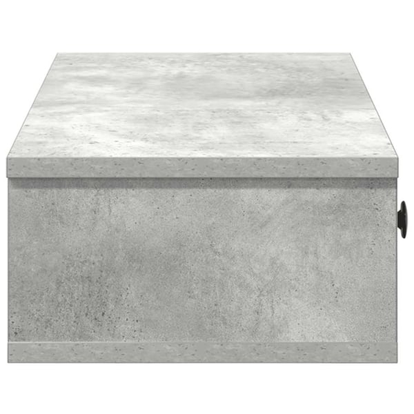 vidaXL Vegghylle med skuffer betonggrå 60x28x15 cm konstruert tre
