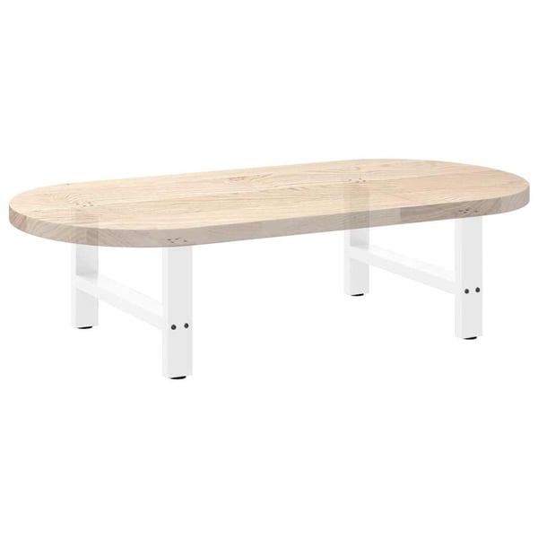 vidaXL Salongbordben hvite 2 stk 70x(30-31) cm stål