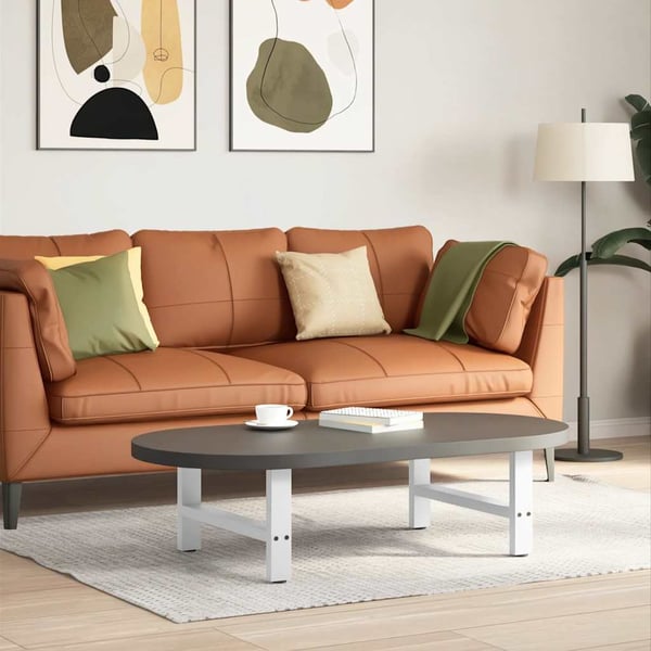 vidaXL Salongbordben hvite 2 stk 70x(30-31) cm stål