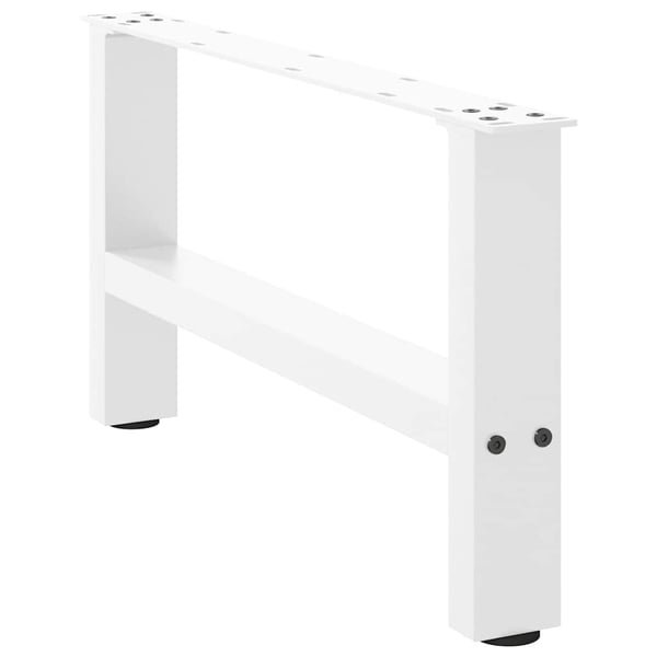 vidaXL Salongbordben hvite 2 stk 70x(30-31) cm stål